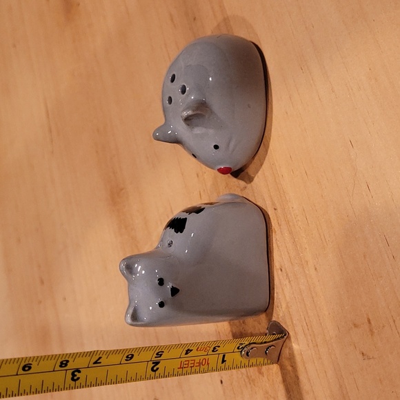 Novelty Gray Cat and Mouse salt & pepper shakers - Picture 6 of 6